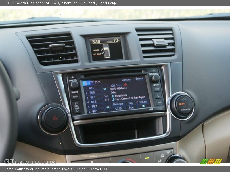 Shoreline Blue Pearl / Sand Beige 2013 Toyota Highlander SE 4WD