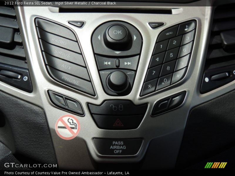 Ingot Silver Metallic / Charcoal Black 2012 Ford Fiesta SEL Sedan
