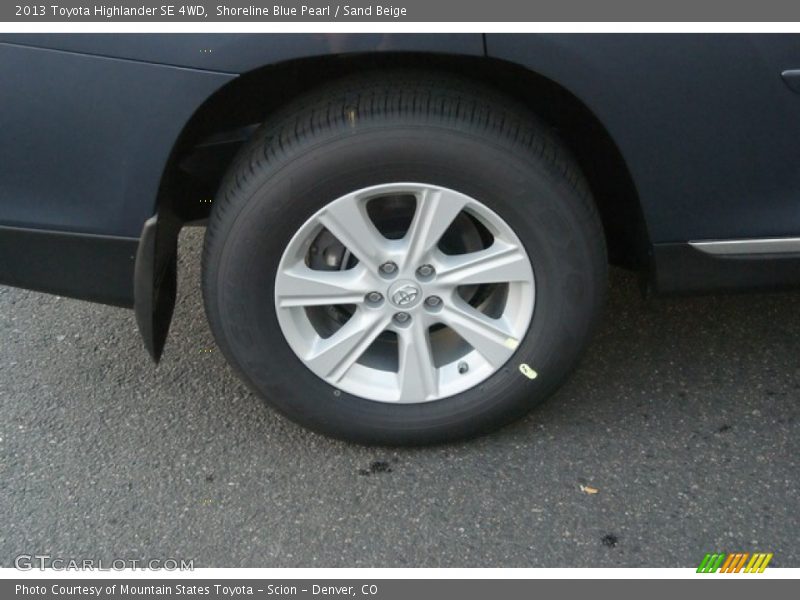 Shoreline Blue Pearl / Sand Beige 2013 Toyota Highlander SE 4WD