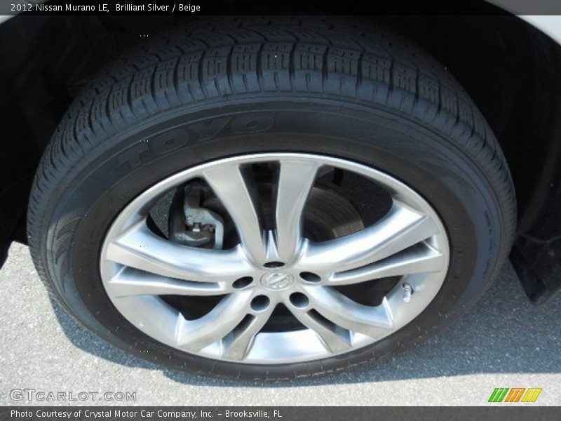 Brilliant Silver / Beige 2012 Nissan Murano LE