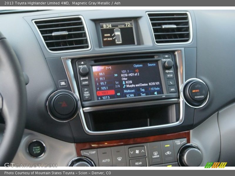 Magnetic Gray Metallic / Ash 2013 Toyota Highlander Limited 4WD