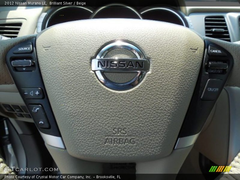 Brilliant Silver / Beige 2012 Nissan Murano LE