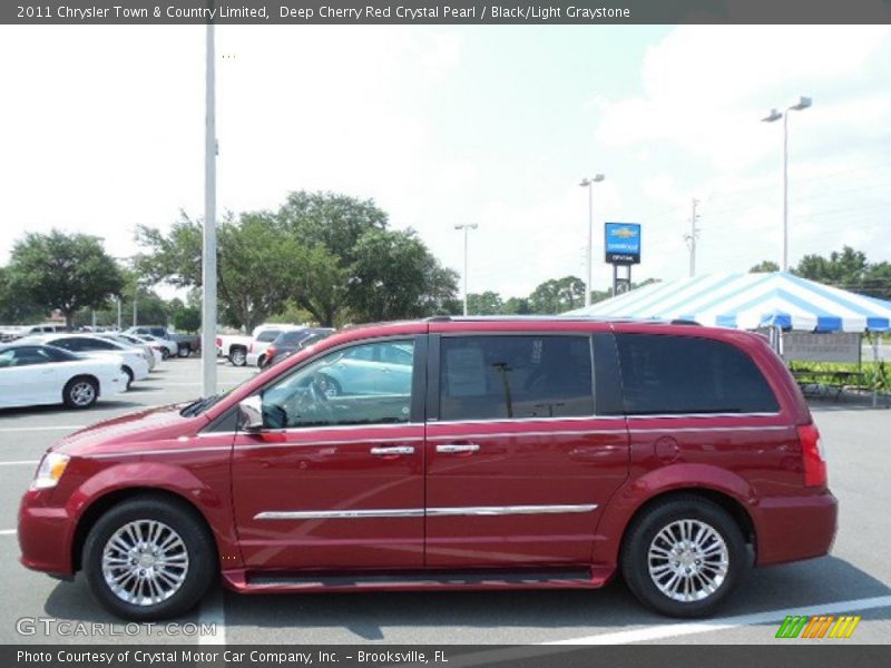 Deep Cherry Red Crystal Pearl / Black/Light Graystone 2011 Chrysler Town & Country Limited