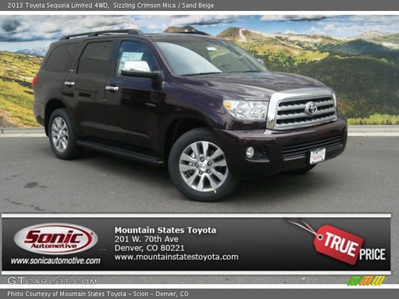 Sizzling Crimson Mica / Sand Beige 2013 Toyota Sequoia Limited 4WD