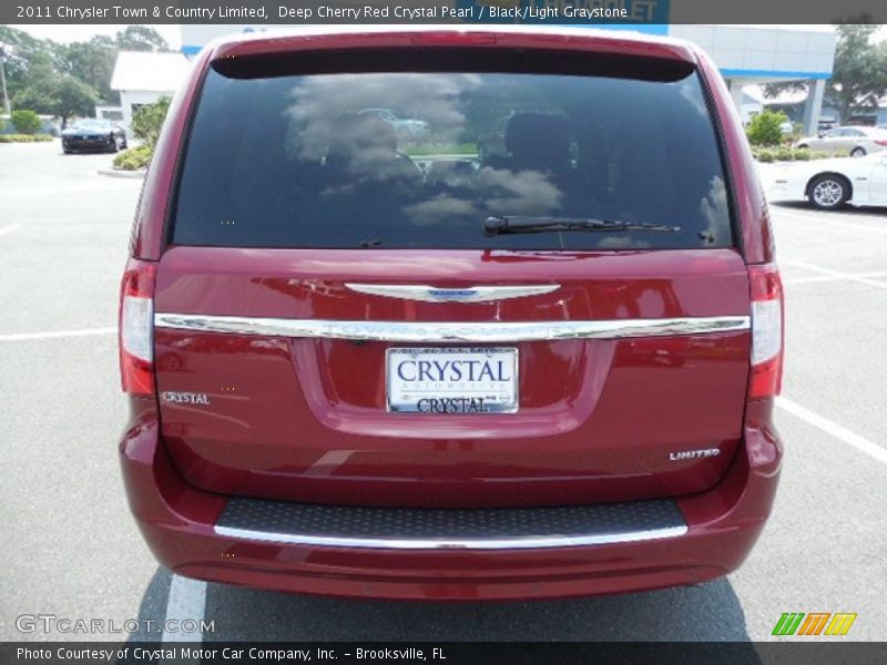 Deep Cherry Red Crystal Pearl / Black/Light Graystone 2011 Chrysler Town & Country Limited