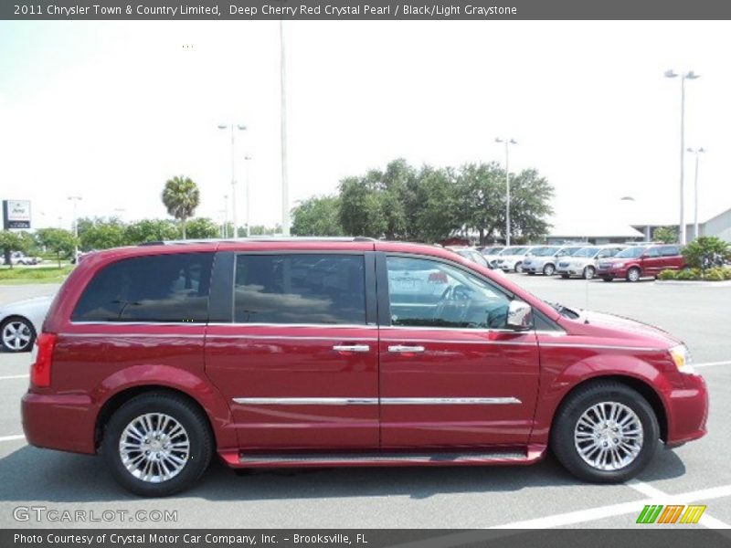 Deep Cherry Red Crystal Pearl / Black/Light Graystone 2011 Chrysler Town & Country Limited