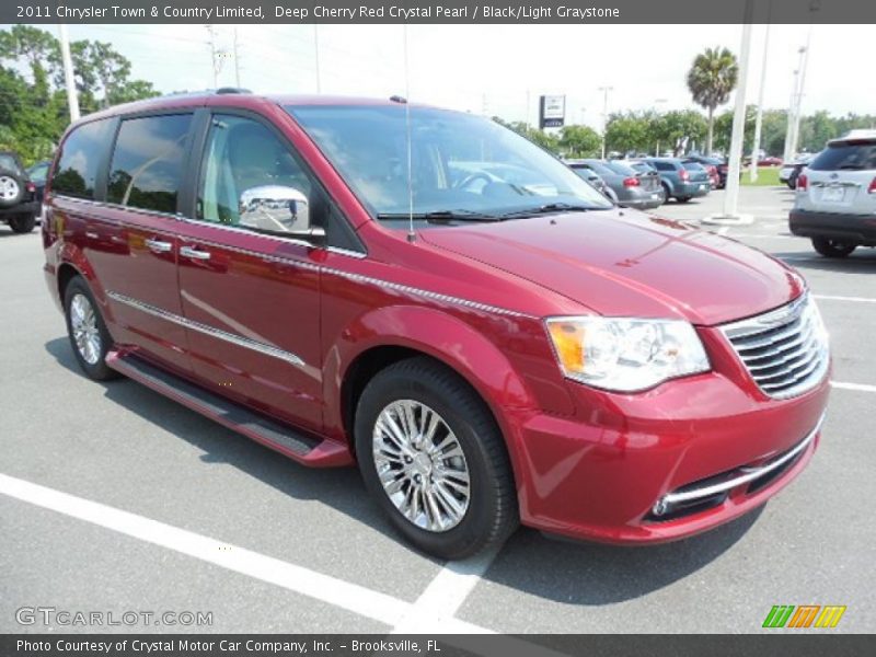 Deep Cherry Red Crystal Pearl / Black/Light Graystone 2011 Chrysler Town & Country Limited