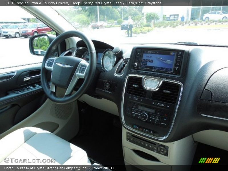 Deep Cherry Red Crystal Pearl / Black/Light Graystone 2011 Chrysler Town & Country Limited