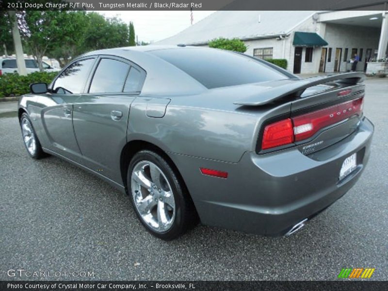 Tungsten Metallic / Black/Radar Red 2011 Dodge Charger R/T Plus