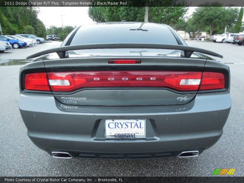 Tungsten Metallic / Black/Radar Red 2011 Dodge Charger R/T Plus