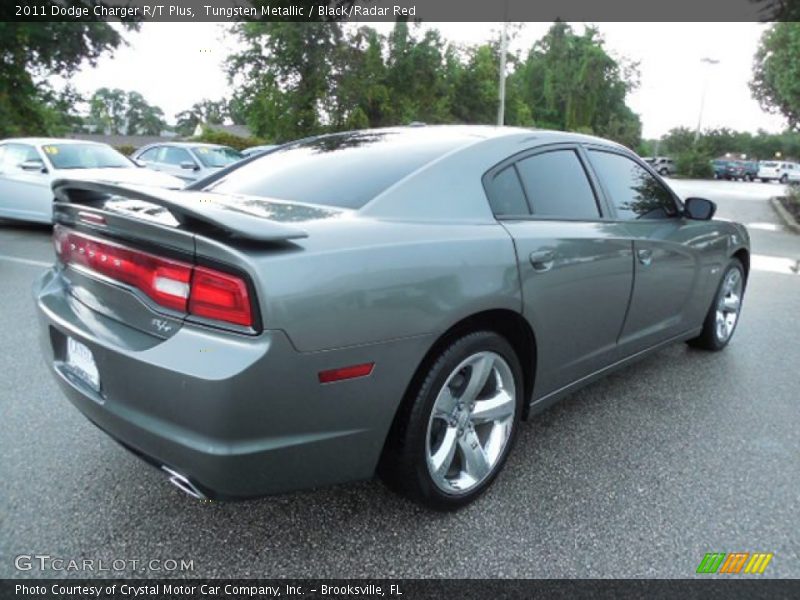 Tungsten Metallic / Black/Radar Red 2011 Dodge Charger R/T Plus