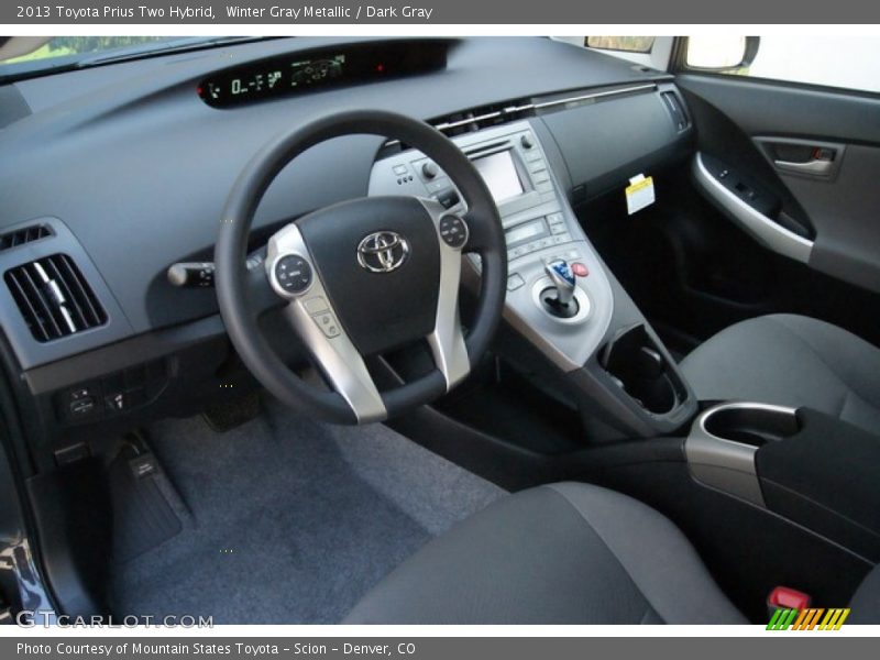 Winter Gray Metallic / Dark Gray 2013 Toyota Prius Two Hybrid