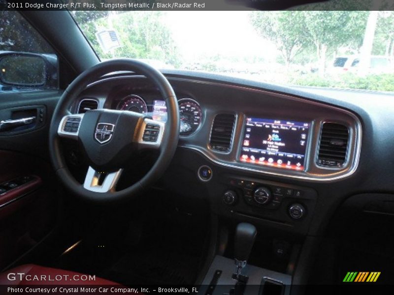 Tungsten Metallic / Black/Radar Red 2011 Dodge Charger R/T Plus