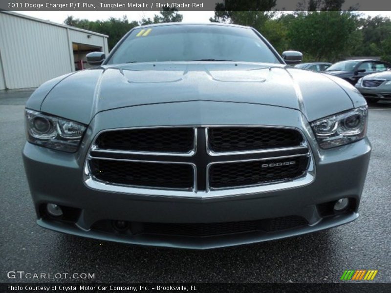 Tungsten Metallic / Black/Radar Red 2011 Dodge Charger R/T Plus