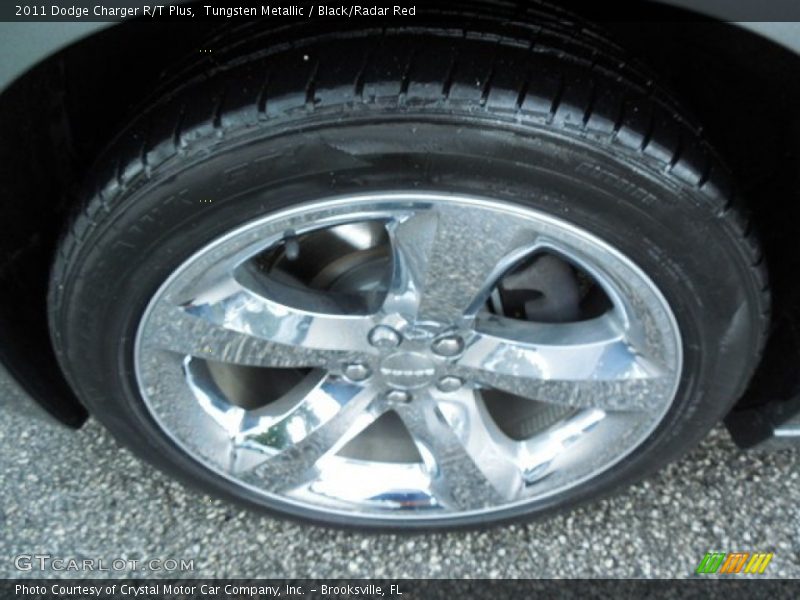 Tungsten Metallic / Black/Radar Red 2011 Dodge Charger R/T Plus