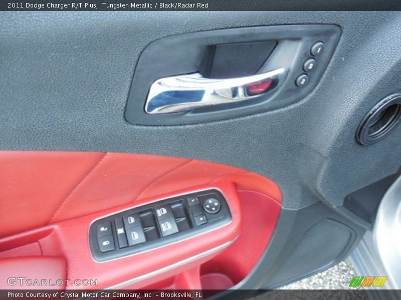 Tungsten Metallic / Black/Radar Red 2011 Dodge Charger R/T Plus