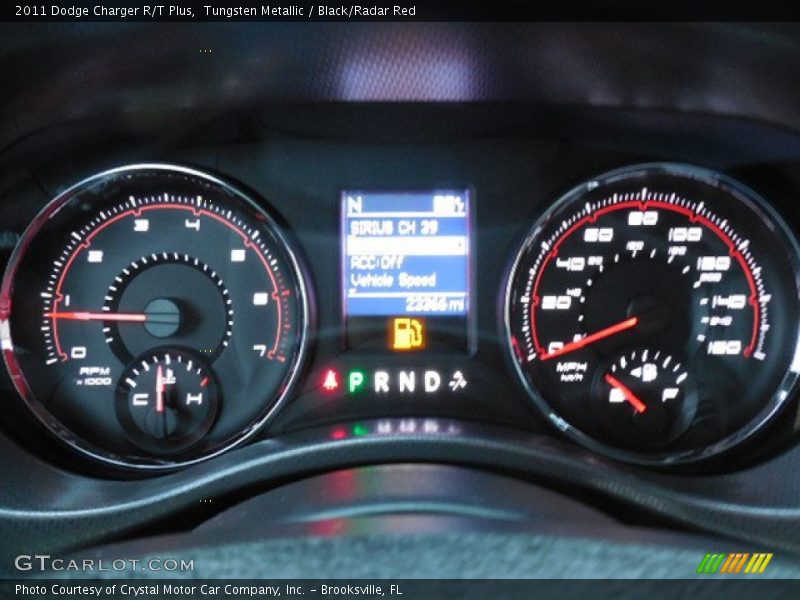 Tungsten Metallic / Black/Radar Red 2011 Dodge Charger R/T Plus