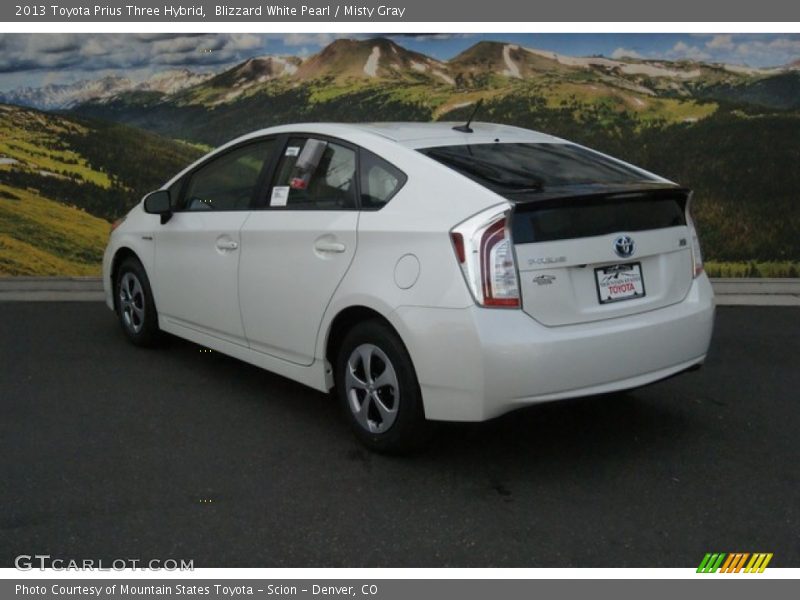 Blizzard White Pearl / Misty Gray 2013 Toyota Prius Three Hybrid