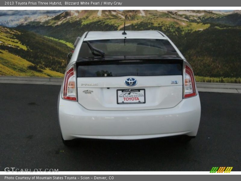 Blizzard White Pearl / Misty Gray 2013 Toyota Prius Three Hybrid
