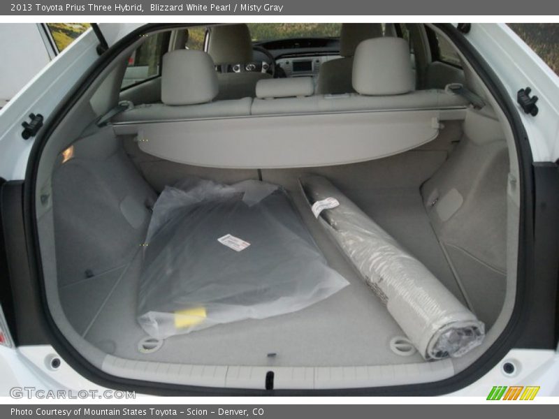 Blizzard White Pearl / Misty Gray 2013 Toyota Prius Three Hybrid