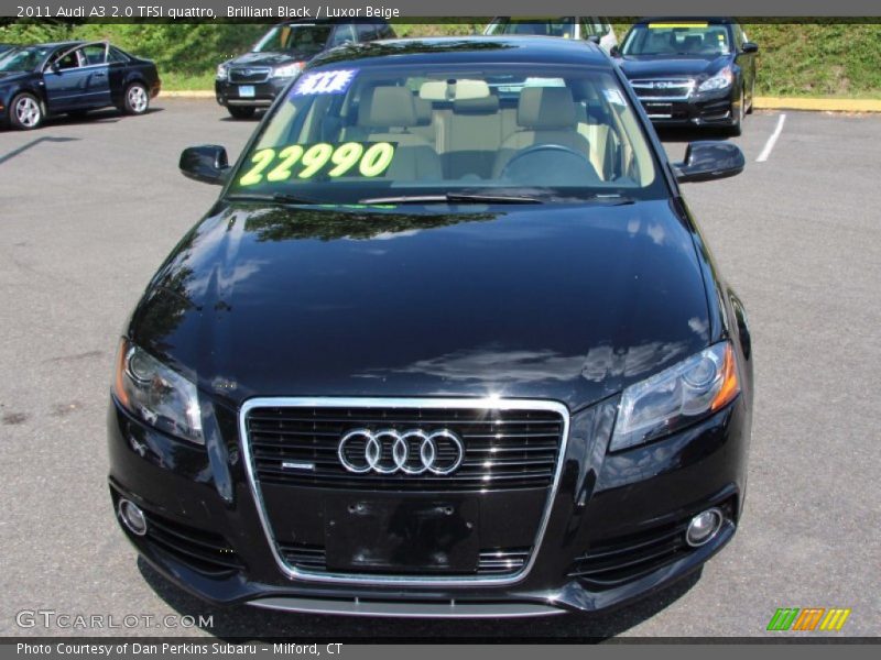 Brilliant Black / Luxor Beige 2011 Audi A3 2.0 TFSI quattro