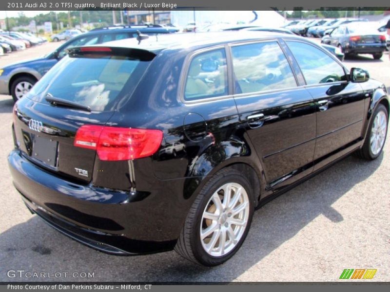 Brilliant Black / Luxor Beige 2011 Audi A3 2.0 TFSI quattro