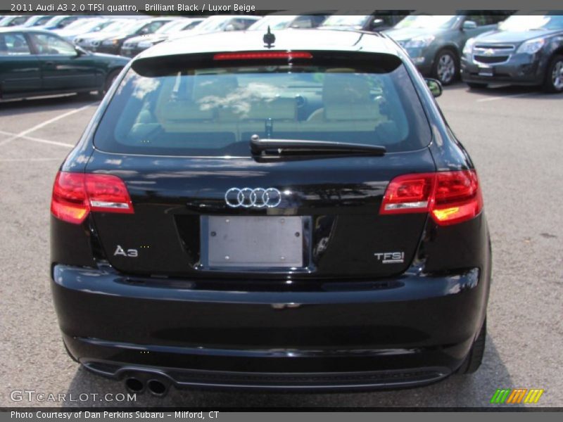 Brilliant Black / Luxor Beige 2011 Audi A3 2.0 TFSI quattro