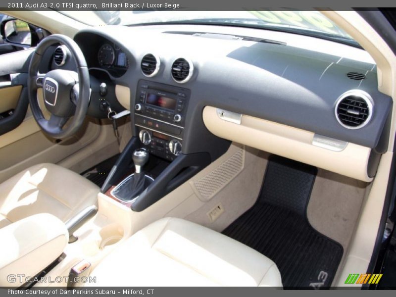Brilliant Black / Luxor Beige 2011 Audi A3 2.0 TFSI quattro