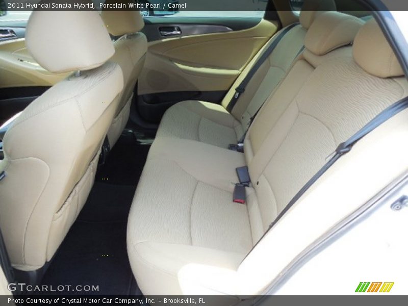 Porcelain White Pearl / Camel 2011 Hyundai Sonata Hybrid