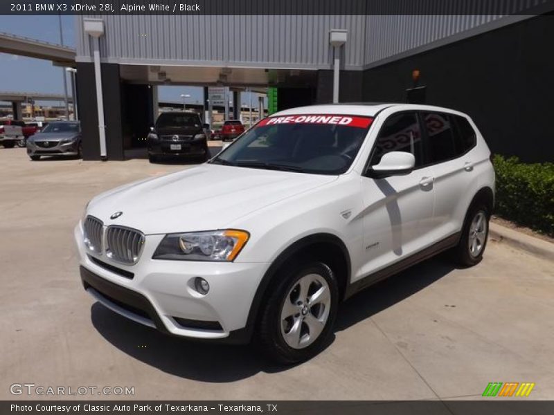Alpine White / Black 2011 BMW X3 xDrive 28i