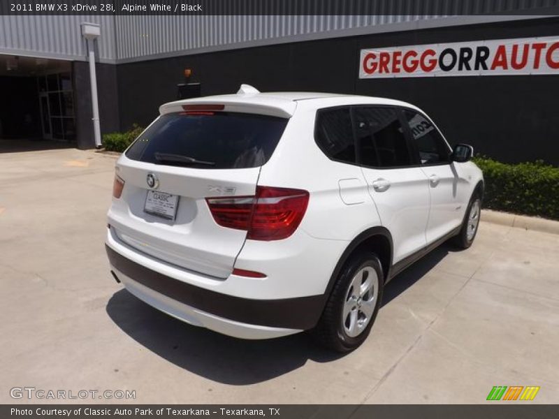 Alpine White / Black 2011 BMW X3 xDrive 28i
