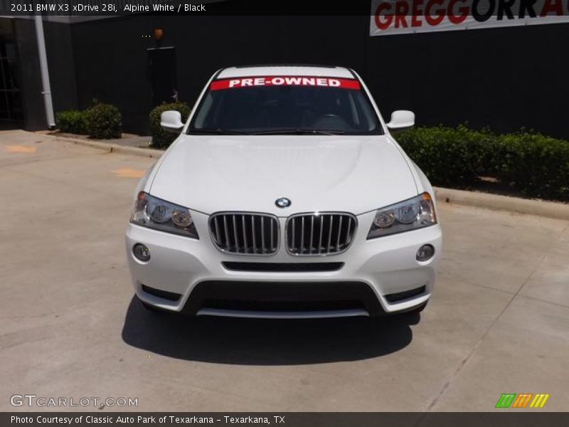 Alpine White / Black 2011 BMW X3 xDrive 28i
