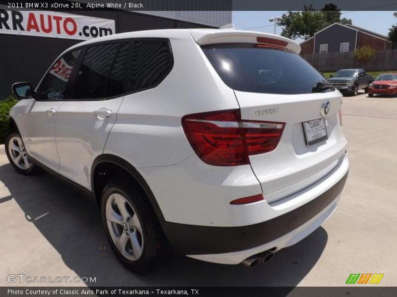 Alpine White / Black 2011 BMW X3 xDrive 28i