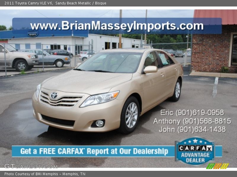 Sandy Beach Metallic / Bisque 2011 Toyota Camry XLE V6