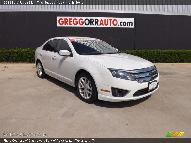 White Suede / Medium Light Stone 2012 Ford Fusion SEL