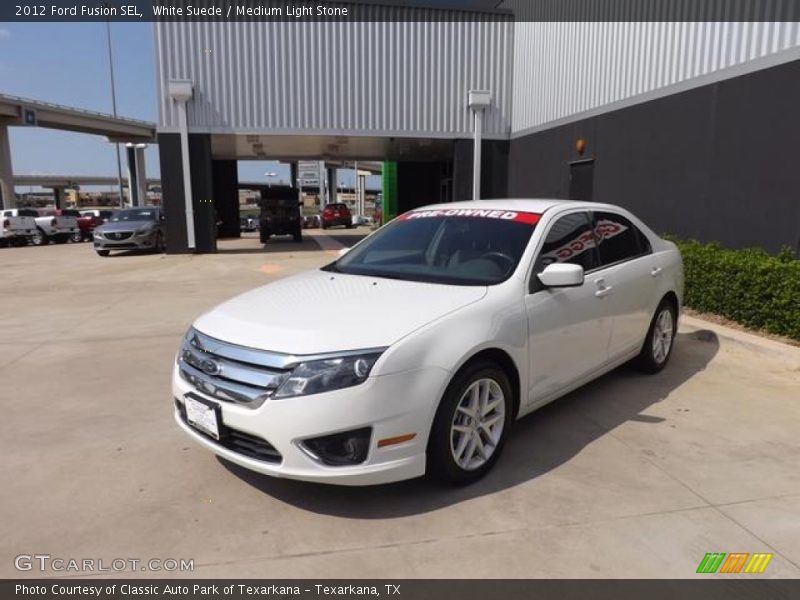 White Suede / Medium Light Stone 2012 Ford Fusion SEL