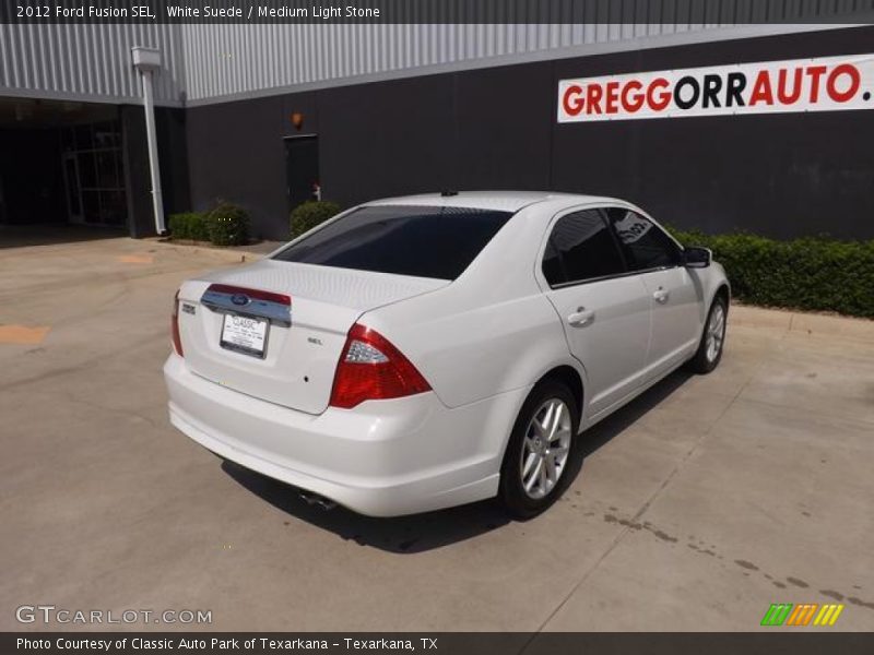 White Suede / Medium Light Stone 2012 Ford Fusion SEL