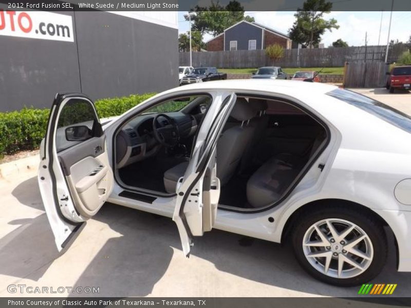 White Suede / Medium Light Stone 2012 Ford Fusion SEL