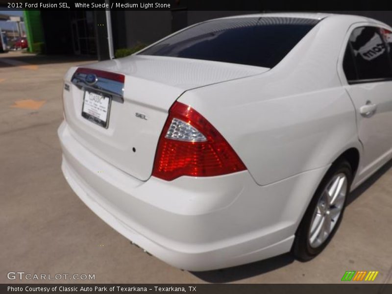 White Suede / Medium Light Stone 2012 Ford Fusion SEL