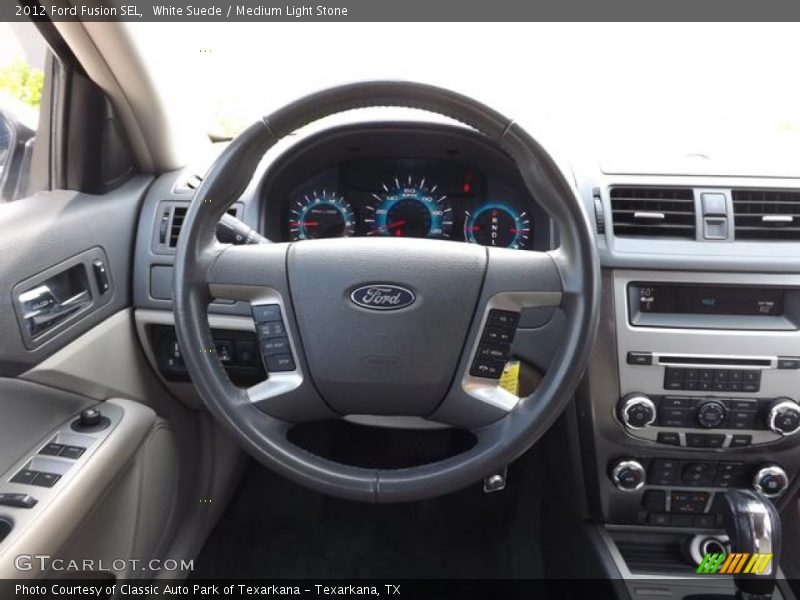 White Suede / Medium Light Stone 2012 Ford Fusion SEL
