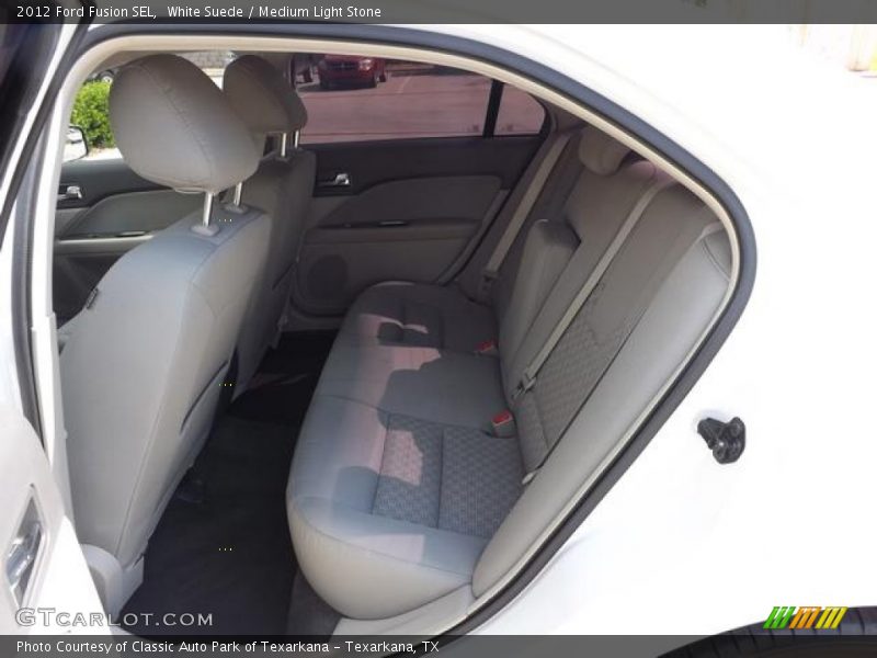 White Suede / Medium Light Stone 2012 Ford Fusion SEL