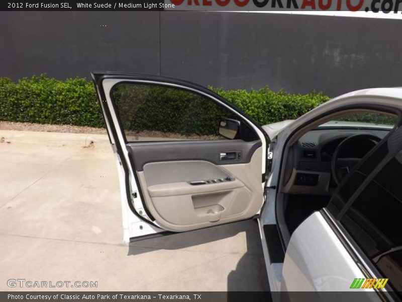 White Suede / Medium Light Stone 2012 Ford Fusion SEL