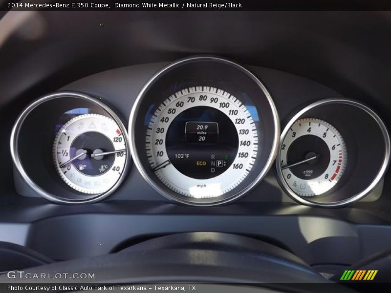 Diamond White Metallic / Natural Beige/Black 2014 Mercedes-Benz E 350 Coupe
