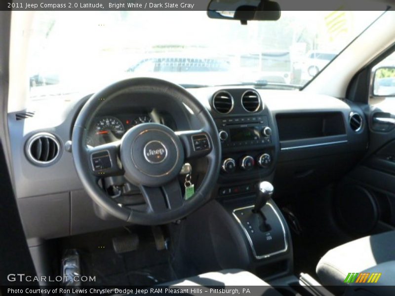 Bright White / Dark Slate Gray 2011 Jeep Compass 2.0 Latitude