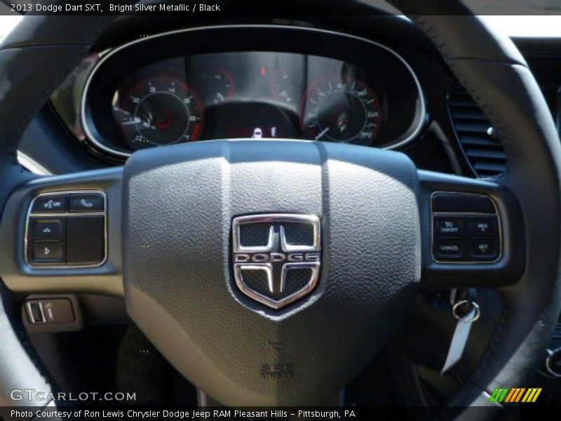 Bright Silver Metallic / Black 2013 Dodge Dart SXT
