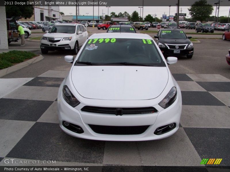 Bright White / Black/Light Diesel Gray 2013 Dodge Dart SXT