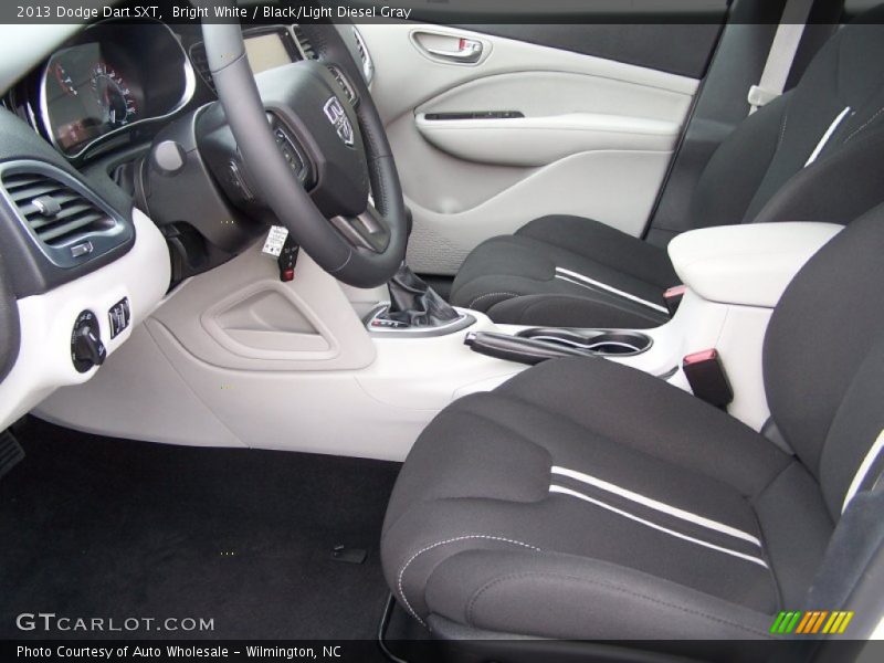 Bright White / Black/Light Diesel Gray 2013 Dodge Dart SXT