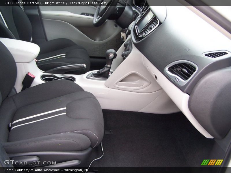 Bright White / Black/Light Diesel Gray 2013 Dodge Dart SXT