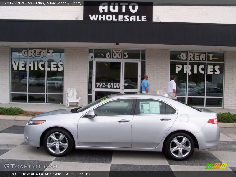 Silver Moon / Ebony 2012 Acura TSX Sedan