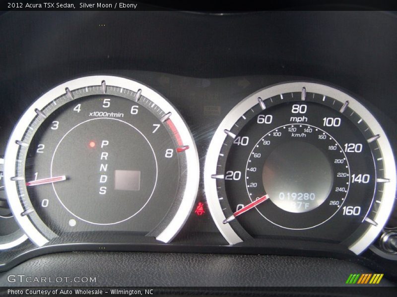 Silver Moon / Ebony 2012 Acura TSX Sedan